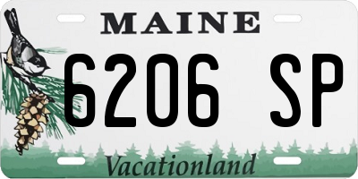 ME license plate 6206SP