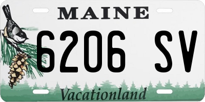 ME license plate 6206SV