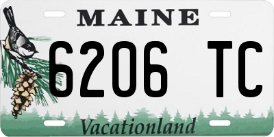 ME license plate 6206TC