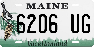 ME license plate 6206UG