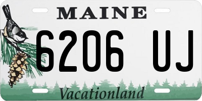 ME license plate 6206UJ