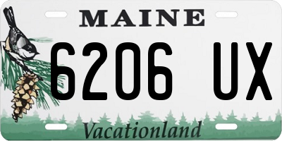 ME license plate 6206UX