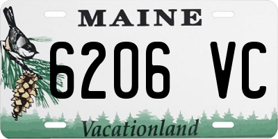 ME license plate 6206VC