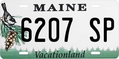 ME license plate 6207SP