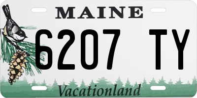 ME license plate 6207TY