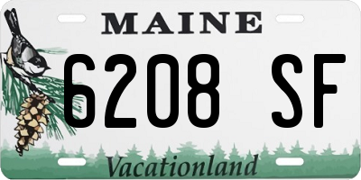 ME license plate 6208SF