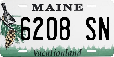 ME license plate 6208SN