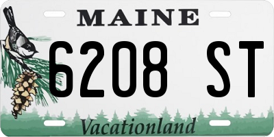 ME license plate 6208ST