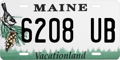ME license plate 6208UB