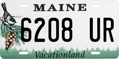 ME license plate 6208UR