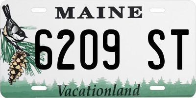ME license plate 6209ST