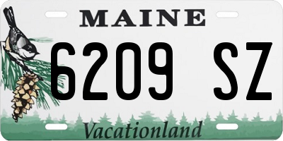 ME license plate 6209SZ