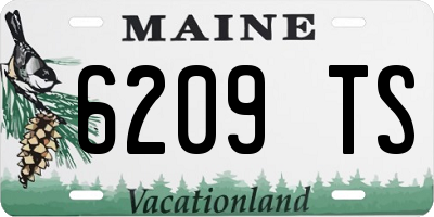 ME license plate 6209TS