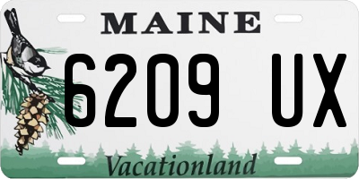 ME license plate 6209UX