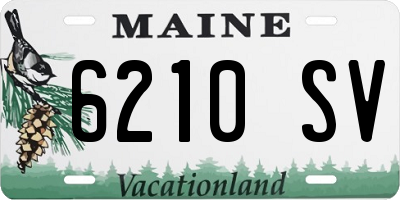 ME license plate 6210SV