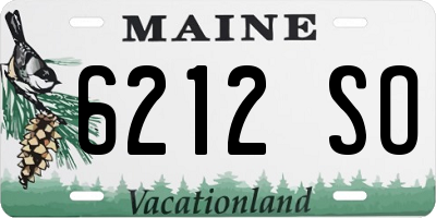 ME license plate 6212SO