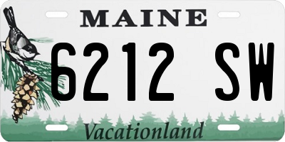 ME license plate 6212SW
