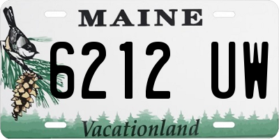 ME license plate 6212UW