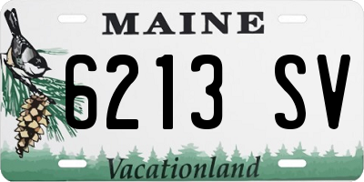 ME license plate 6213SV