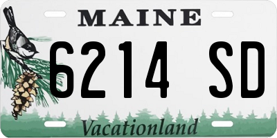 ME license plate 6214SD