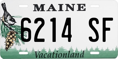 ME license plate 6214SF