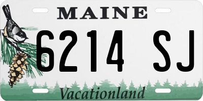 ME license plate 6214SJ