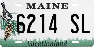ME license plate 6214SL