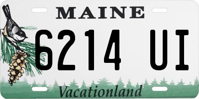 ME license plate 6214UI
