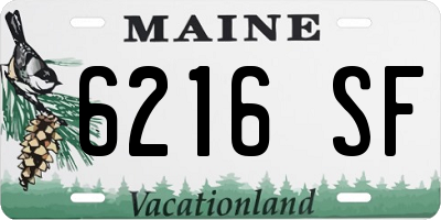 ME license plate 6216SF