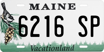 ME license plate 6216SP