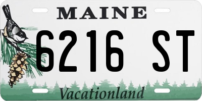 ME license plate 6216ST