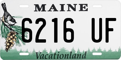 ME license plate 6216UF