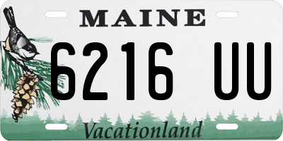 ME license plate 6216UU