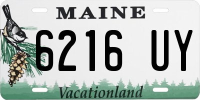 ME license plate 6216UY