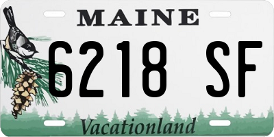 ME license plate 6218SF