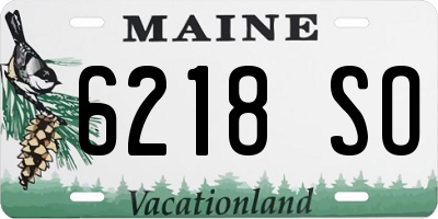 ME license plate 6218SO