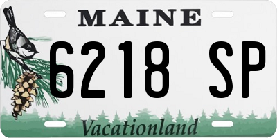 ME license plate 6218SP