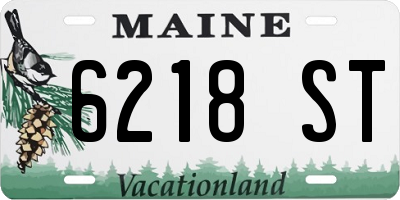 ME license plate 6218ST
