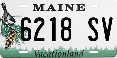 ME license plate 6218SV