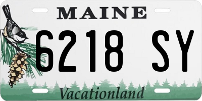 ME license plate 6218SY