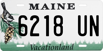 ME license plate 6218UN