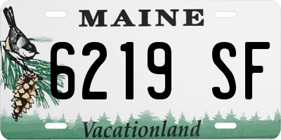 ME license plate 6219SF