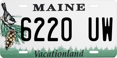 ME license plate 6220UW