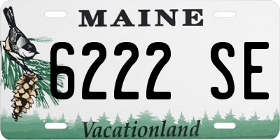 ME license plate 6222SE