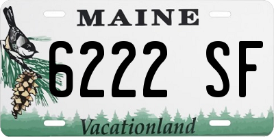 ME license plate 6222SF