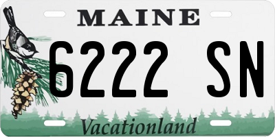 ME license plate 6222SN