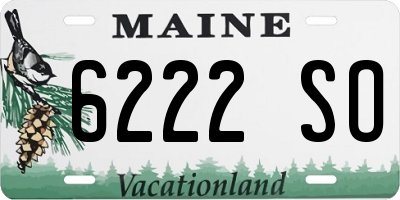 ME license plate 6222SO