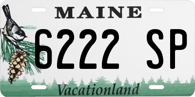 ME license plate 6222SP