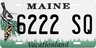 ME license plate 6222SQ