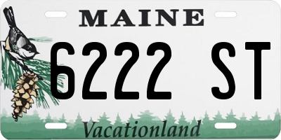 ME license plate 6222ST